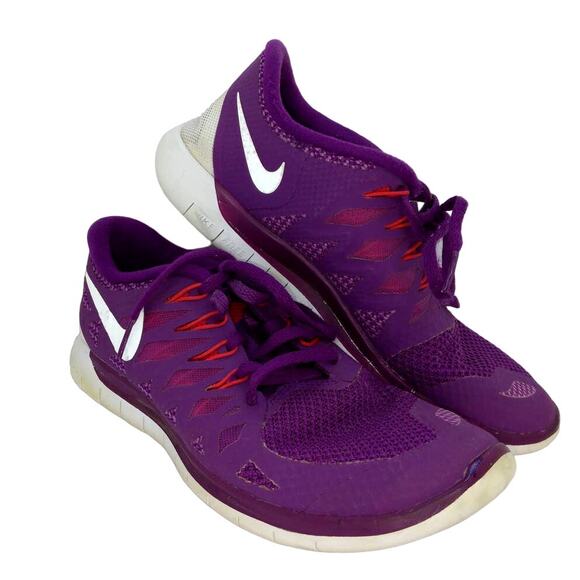 Nike Free 5.0 Women's Purple & White Running Shoes - Size: 7.5 - Picture 1 of 6